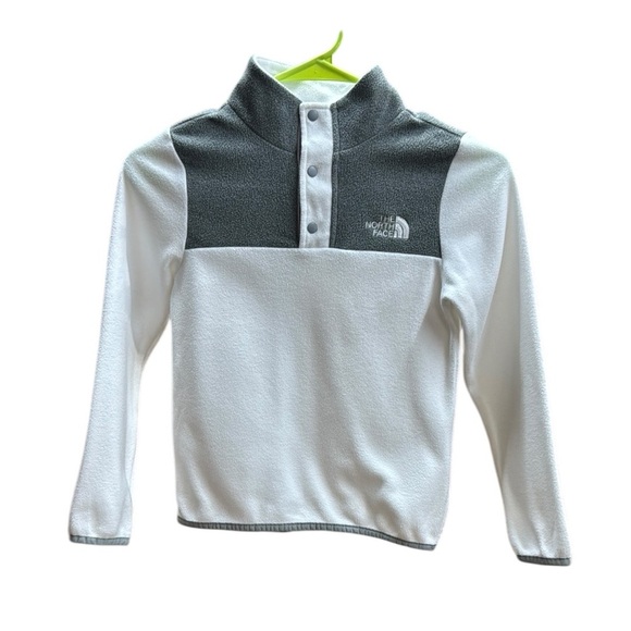 The North Face White Sweater with Neon Collar - Picture 1 of 6